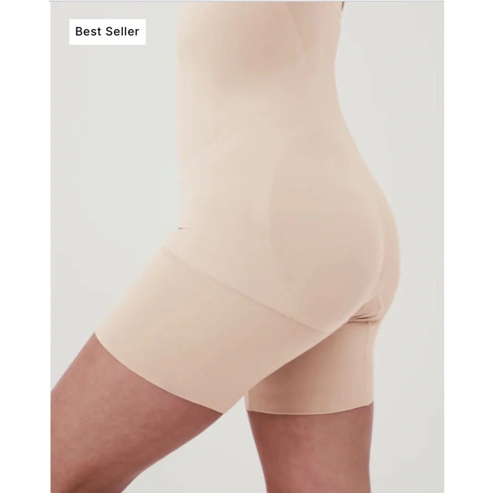 SPANX Sara Blankly OnCore High-Waisted Mid-Thigh Short- Soft Nude M, XL $78‎